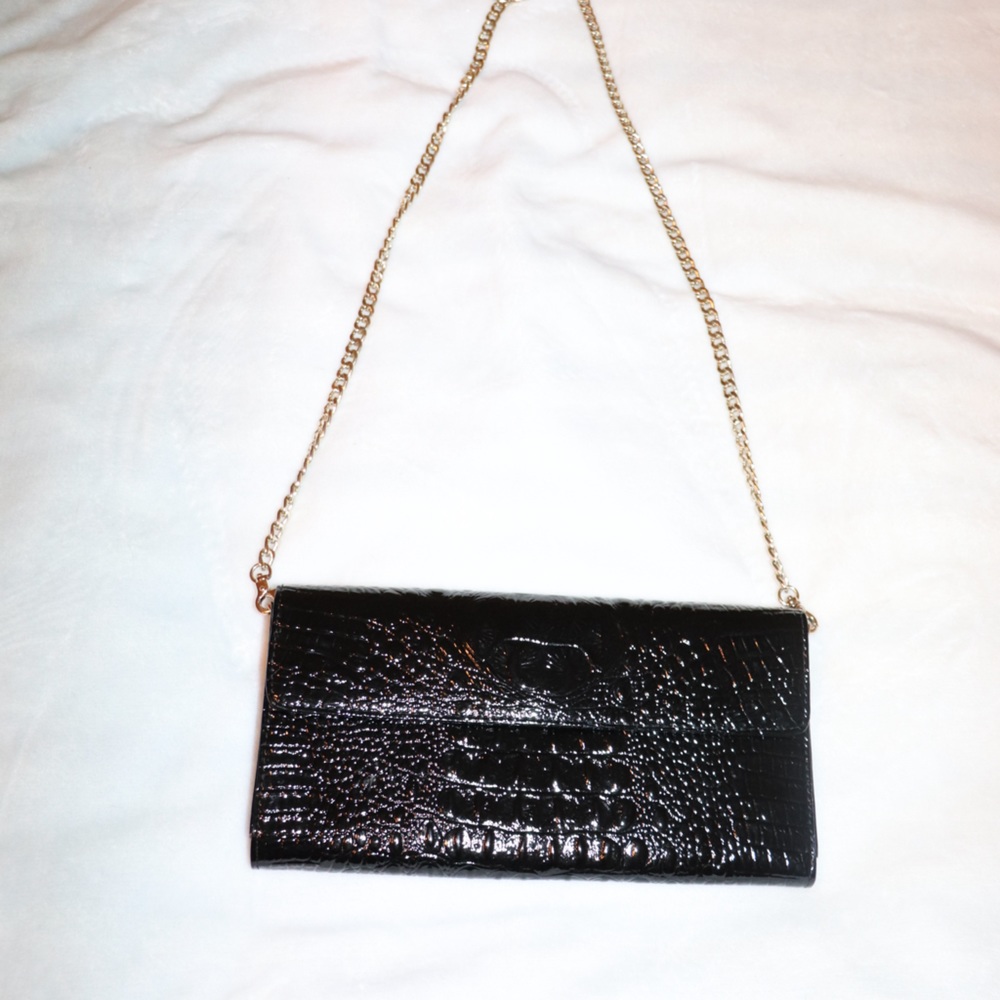 NEW Black Briefcase Envelope Bag Clutches Leather Shoulder Bag